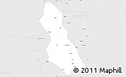 Silver Style Simple Map of Hegang Shi