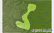 Physical 3D Map of Heihe Shi, darken