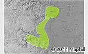 Physical 3D Map of Heihe Shi, desaturated