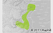 Physical 3D Map of Heihe Shi, lighten, desaturated
