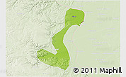 Physical 3D Map of Heihe Shi, lighten