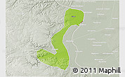 Physical 3D Map of Heihe Shi, lighten, semi-desaturated