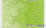 Physical 3D Map of Heihe Shi