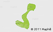 Physical 3D Map of Heihe Shi, single color outside