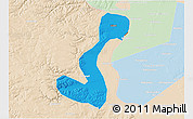 Political 3D Map of Heihe Shi, lighten