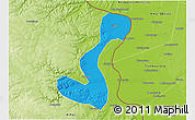 Political 3D Map of Heihe Shi, physical outside