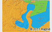 Political 3D Map of Heihe Shi