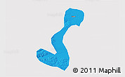 Political 3D Map of Heihe Shi, single color outside