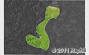Satellite 3D Map of Heihe Shi, darken, desaturated