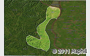 Satellite 3D Map of Heihe Shi, darken