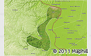 Satellite 3D Map of Heihe Shi, physical outside