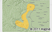Savanna Style 3D Map of Heihe Shi