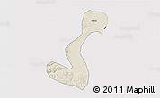 Shaded Relief 3D Map of Heihe Shi, cropped outside