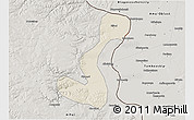 Shaded Relief 3D Map of Heihe Shi, semi-desaturated