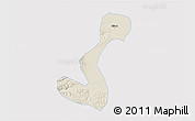 Shaded Relief 3D Map of Heihe Shi, single color outside