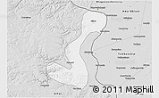 Silver Style 3D Map of Heihe Shi
