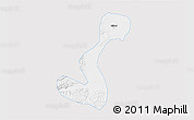 Silver Style 3D Map of Heihe Shi, single color outside