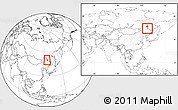 Blank Location Map of Heihe Shi, within the entire country