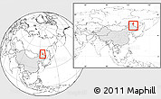 Blank Location Map of Heihe Shi, highlighted country, within the entire country