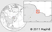 Blank Location Map of Heihe Shi, highlighted country