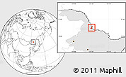 Blank Location Map of Heihe Shi, highlighted parent region