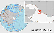 Gray Location Map of Heihe Shi, highlighted parent region