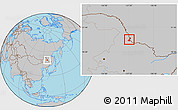 Gray Location Map of Heihe Shi