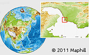 Physical Location Map of Heihe Shi, highlighted parent region
