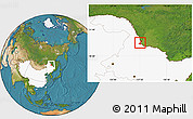 Satellite Location Map of Heihe Shi, highlighted country