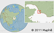 Savanna Style Location Map of Heihe Shi, highlighted parent region, hill shading