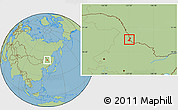 Savanna Style Location Map of Heihe Shi