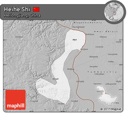 Gray Map of Heihe Shi