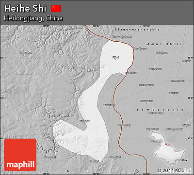 Gray Map of Heihe Shi