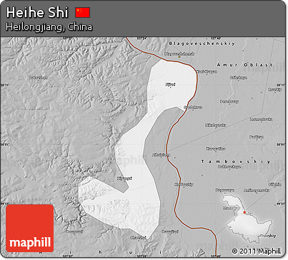 Gray Map of Heihe Shi