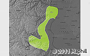 Physical Map of Heihe Shi, darken, desaturated