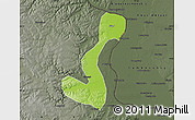 Physical Map of Heihe Shi, darken, semi-desaturated