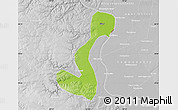 Physical Map of Heihe Shi, lighten, desaturated