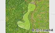 Physical Map of Heihe Shi, satellite outside