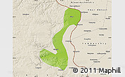 Physical Map of Heihe Shi, shaded relief outside