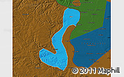Political Map of Heihe Shi, darken