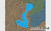 Political Map of Heihe Shi, darken, semi-desaturated