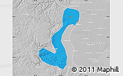 Political Map of Heihe Shi, lighten, desaturated