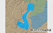 Political Map of Heihe Shi, semi-desaturated