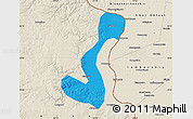 Political Map of Heihe Shi, shaded relief outside