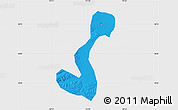 Political Map of Heihe Shi, single color outside