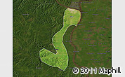 Satellite Map of Heihe Shi, darken