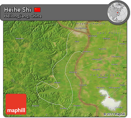 Satellite Map of Heihe Shi