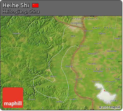 Satellite Map of Heihe Shi