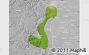 Satellite Map of Heihe Shi, lighten, desaturated
