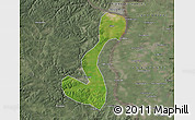 Satellite Map of Heihe Shi, semi-desaturated
